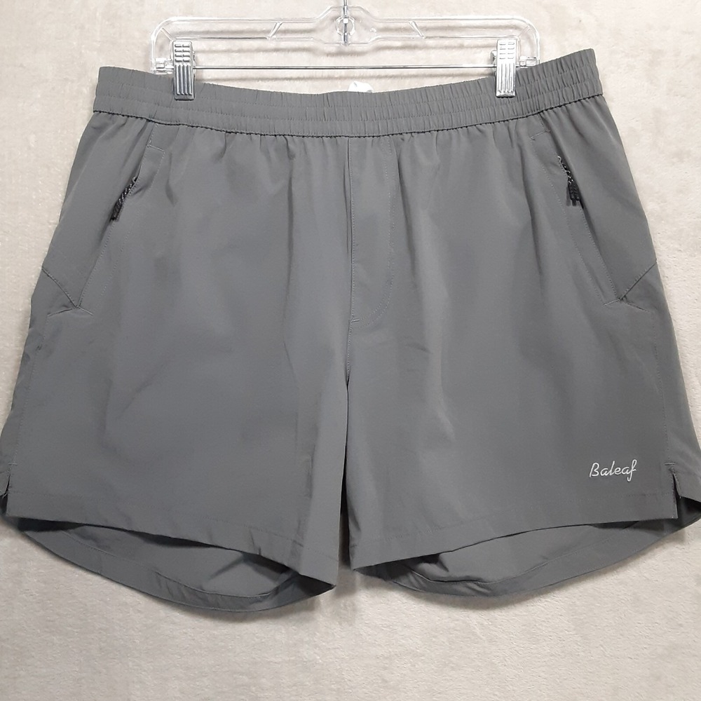 Baleaf Mens Work Out Jogger Shorts Sz.XL/Gray/Athletic/Gym/UPF 50/NWT!!!